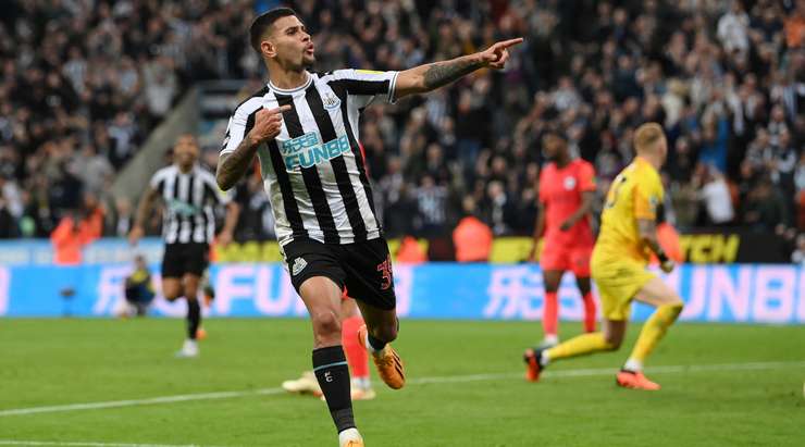 Vào! Bruno Guimaraes (Newcastle Utd) sút bóng thành bàn từ cự li rất gần sau khi đón một đường chuyền. Kiến tạo bởi Callum Wilson. Tỉ số là 4:1.